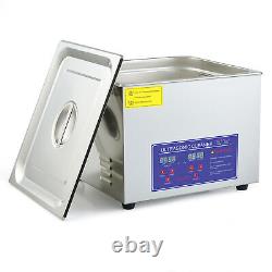 CREWORKS 15L Ultrasonic Cleaner Stainless Steel Industry Heated Heater w. Timer