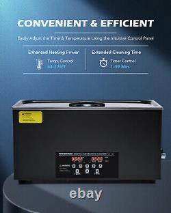 CREWORKS 22L Titanium Steel Ultrasonic Cleaner Industry Heated with Digital Timer