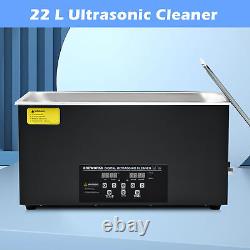CREWORKS 22L Ultrasonic Cleaner Titanium Steel Industry Heated Heater with Timer