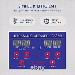 CREWORKS 2L Ultrasonic Cleaner Cleaning Equipment Industry Heated Heater & Timer