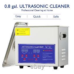CREWORKS 3L Ultrasonic Cleaner Cleaning Equipment Liter Industry Heated With Timer