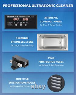 CREWORKS 6L Titanium Steel Ultrasonic Cleaner Industry Heated with Digital Timer