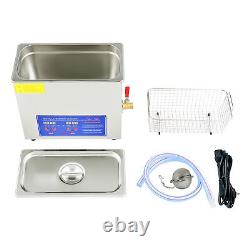 CREWORKS 6L Ultrasonic Cleaner Industry Heated Heater w. Timer Jewelry Glasses