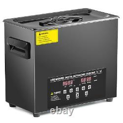 CREWORKS 6L Ultrasonic Cleaner Titanium Steel Industry Heated Heater with Timer