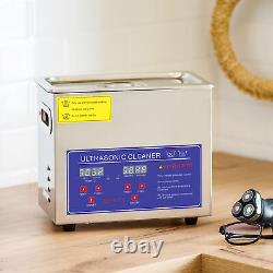 CREWORKS Industry Ultrasonic Cleaner 3L Stainless Steel Heated Heater withTimer