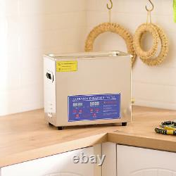 CREWORKS Ultrasonic Cleaner Stainless Steel 6L Industry Heated Heater With Timer