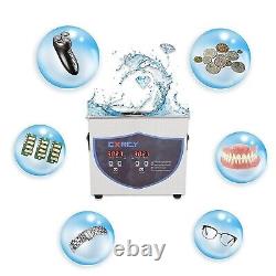 CXRCY Ultrasonic Jewelry Cleaner 3.2L Professional Heated Cleaner Machine wit