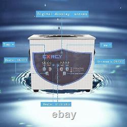 CXRCY Ultrasonic Jewelry Cleaner 3.2L Professional Heated Cleaner Machine wit