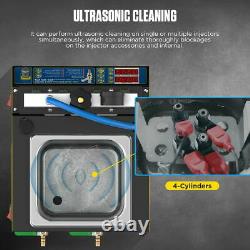 Car Fuel Injector Ultrasonic Cleaner Leak Tester Machine Heat The Clean Fluid