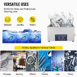 Cleaning Equipment Liter Heated With Timer Heater Ultrasonic Cleaner 30L 110V New