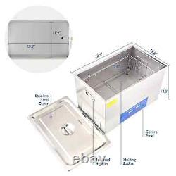 Commercial 30L Ultrasonic Cleaner Stainless Steel Industry Heated Timer + Heater