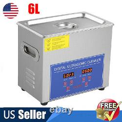 Commercial 6L Ultrasonic Cleaner Industry Heated Heater with Timer Jewelry Watches