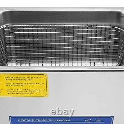 Commercial 6L Ultrasonic Cleaner w Timer Heating Machine Digital Sonic Cleaner