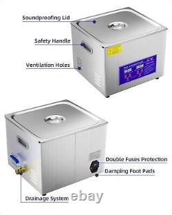 Commercial Ultrasonic Cleaner 15L, Professional Ultrasonic Cleaning Machine for I