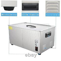 Commercial Ultrasonic Cleaner 22L Industry Heated withTimer Jewelry Ring Glasses