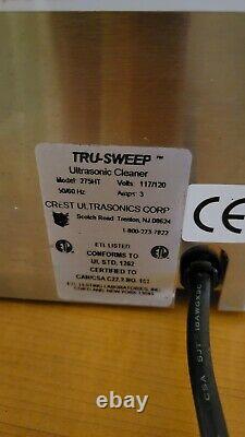 Crest 275HT Ultrasonic Cleaner-Heat/Timer/Power Control-0.75 Gal Tru-sweep Used