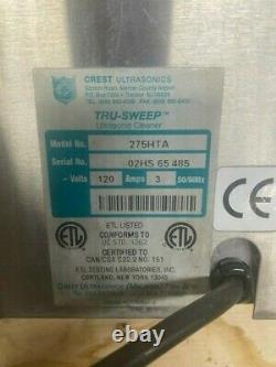 Crest 275HTA Tru-Sweep - 3/4 Gallon Heated Ultrasonic Cleaner For parts