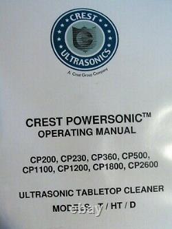 Crest Powersonic Ultrasonic Cleaner 1.5 Gallon Timer & Heat CP500D & Basket NEW