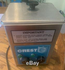 Crest Ultrasonic Cleaner 175HTA 1/2 Gallon Heated Timer Tru-Sweep