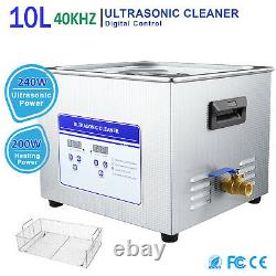 Digital Stainless Steel 10L Industry Heated Ultrasonic Cleaner Heater Timer