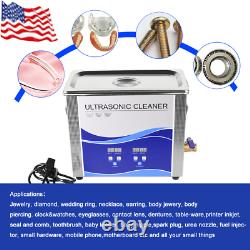 Digital Ultrasonic Cleaner 6.5L 180With300W with Heating Bath For Fuel Injector CE