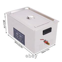 Dual Frequency Ultrasonic Jewelry Cleaner Machine 22l Cleaning Heated Machine US