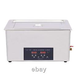 Dual Frequency Ultrasonic Jewelry Cleaner Machine 22l Cleaning Heated Machine US