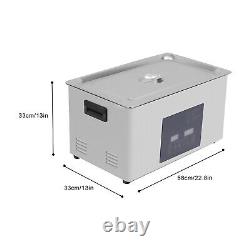 Dual Power Ultrasonic Cleaner 30L Stainless Steel Industry Heated Clean Glasses