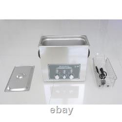 EFLE New 220V Stainless Steel 6 L Liter Heated Ultrasonic Cleaner Heater withTimer
