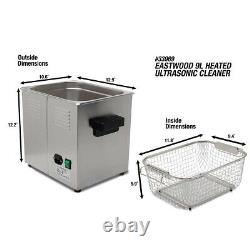 Eastwood 9L Ultra High 40000 Hz Frequency Heated Ultrasonic Cleaner with Degas