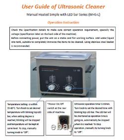 Eumax Analog Ultrasonic cleaner 0.7L-1x50watt transducer with heating easy use