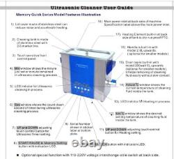 Eumax Ultrasonic cleaner 0.7L-1x50watt transducer & heating & digital LED panel