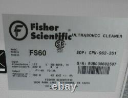 FISHER SCIENTIFIC FS60H HEATING ULTRASONIC CLEANER With TIMER & POWER CORD