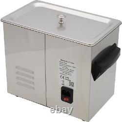 Heated Ultrasonic Cleaner, 0.80 Gallon, 110v 430watt 9.4X5.4X4