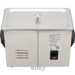 Heated Ultrasonic Cleaner, 1/2 Gallon, 110v 262watt 9.2X5.22.5