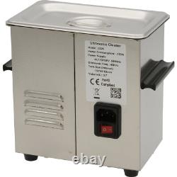 Heated Ultrasonic Cleaner, 1.5pints, 110v 45watt 6X3X2.5