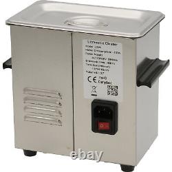 Heated Ultrasonic Cleaner, 1.5pints, 110v 45watt 6X3X2.5