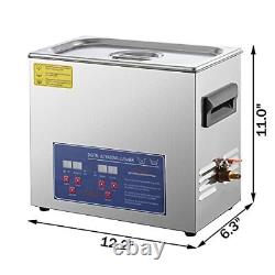 Hihone 6L Ultrasonic Cleaner Stainless Steel Heated Ultrasound Cleaning Machi