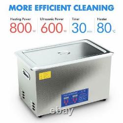 Industrial Grade Ultrasonic Cleaner 30L Large Capacity with 800W Heating Power