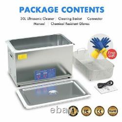 Industrial Grade Ultrasonic Cleaner 30L Large Capacity with 800W Heating Power