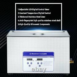 Industry Ultrasonic Cleaner Heated Heater Stainless Steel 15L Liter withTimer US