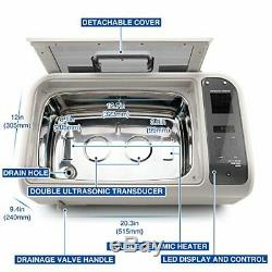 LifeBasis Ultrasonic Cleaner 6L CD-4862 Vinyl Record Washer 35kHZ 160W Heated