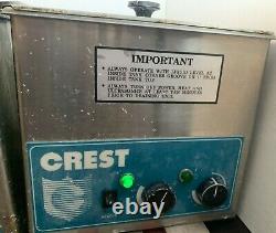 Lot of 2 Crest 275HTA Tru-Sweep - 3/4 Gallon Heated Ultrasonic Cleaner