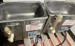 Lot of 2 Crest 275HTA Tru-Sweep - 3/4 Gallon Heated Ultrasonic Cleaner