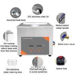 Multifunction Ultrasonic Cleaner Heated Degas 10L Lab Optical Instruments Screws