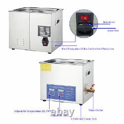 New 10L Ultrasonic Cleaner 304 Stainless Steel Industry Heated Heater withTimer