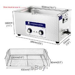 New 22L Ultrasonic Cleaner Stainless Steel Industry Heated Heater withTimer