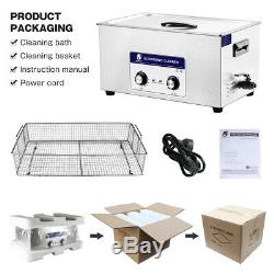 New 22L Ultrasonic Cleaner Stainless Steel Industry Heated Heater withTimer