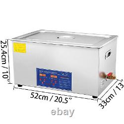 New 22L Ultrasonic Cleaner Stainless Steel Industry Heated Heater withTimer