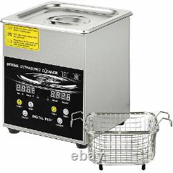 New 2L 200w Ultrasonic Cleaner Stainless Steel Industry Heated Heater withTimer